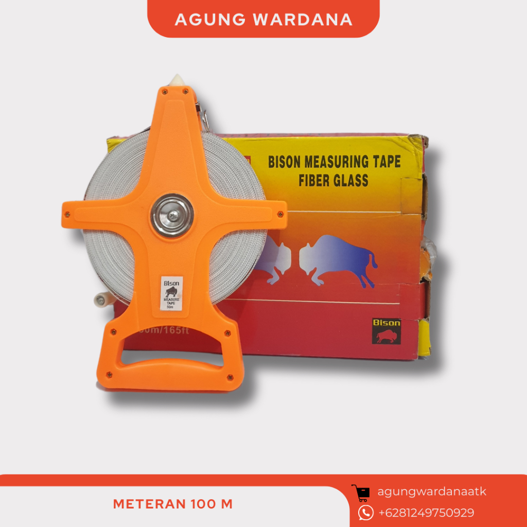 METERAN BISON GULUNG 100 M