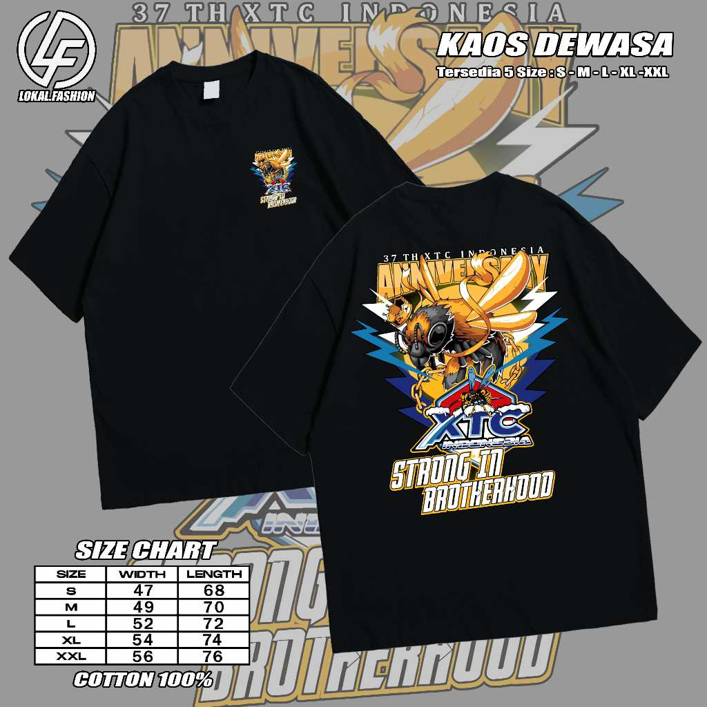 KAOS ANNIVERSARY XTC 37 TH BAJU XTC INDONESIA COTTON PE 30S