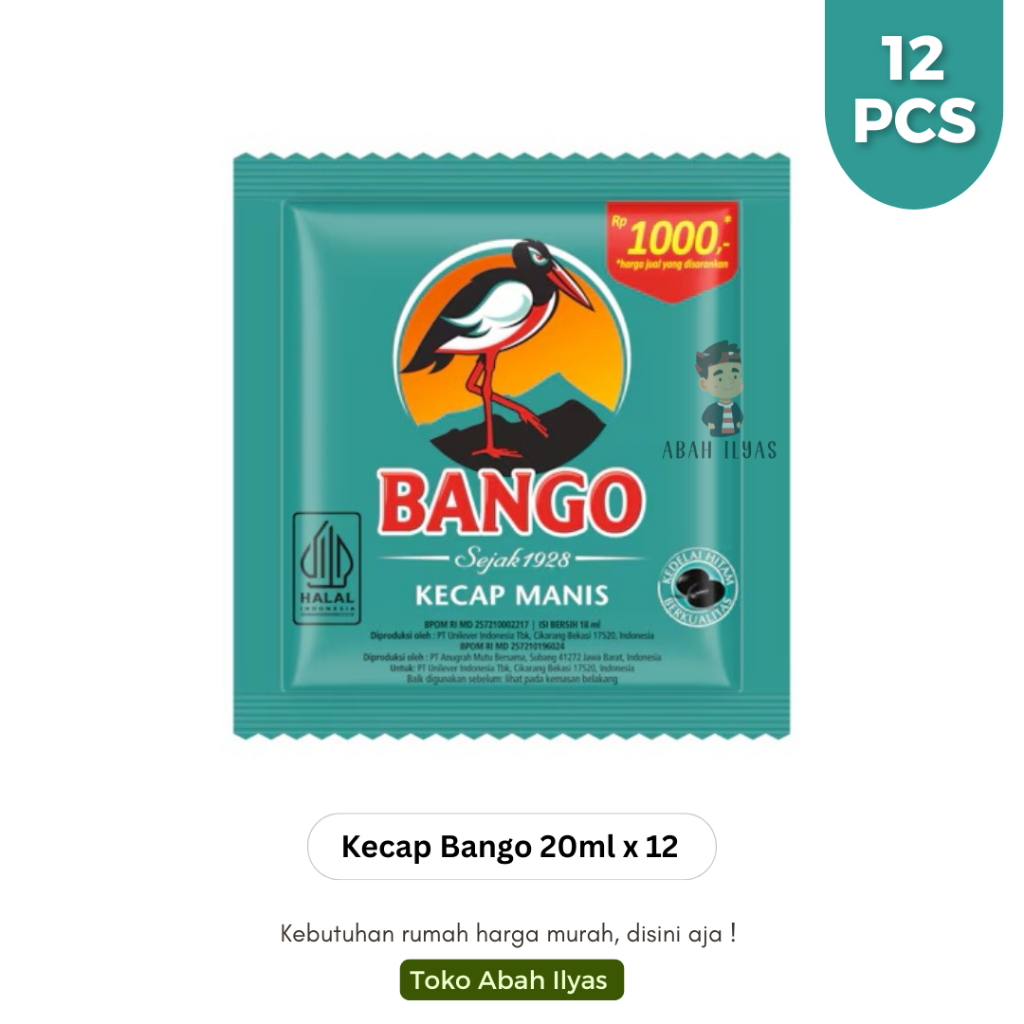 

Bango Kecap Manis Kemasan Sachet 25 gr Isi 12 Pcs