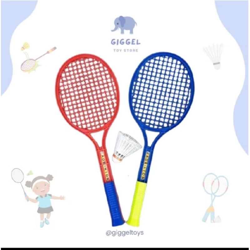 MAINAN ANAK BADMINTON RAKET ISI 2PCS