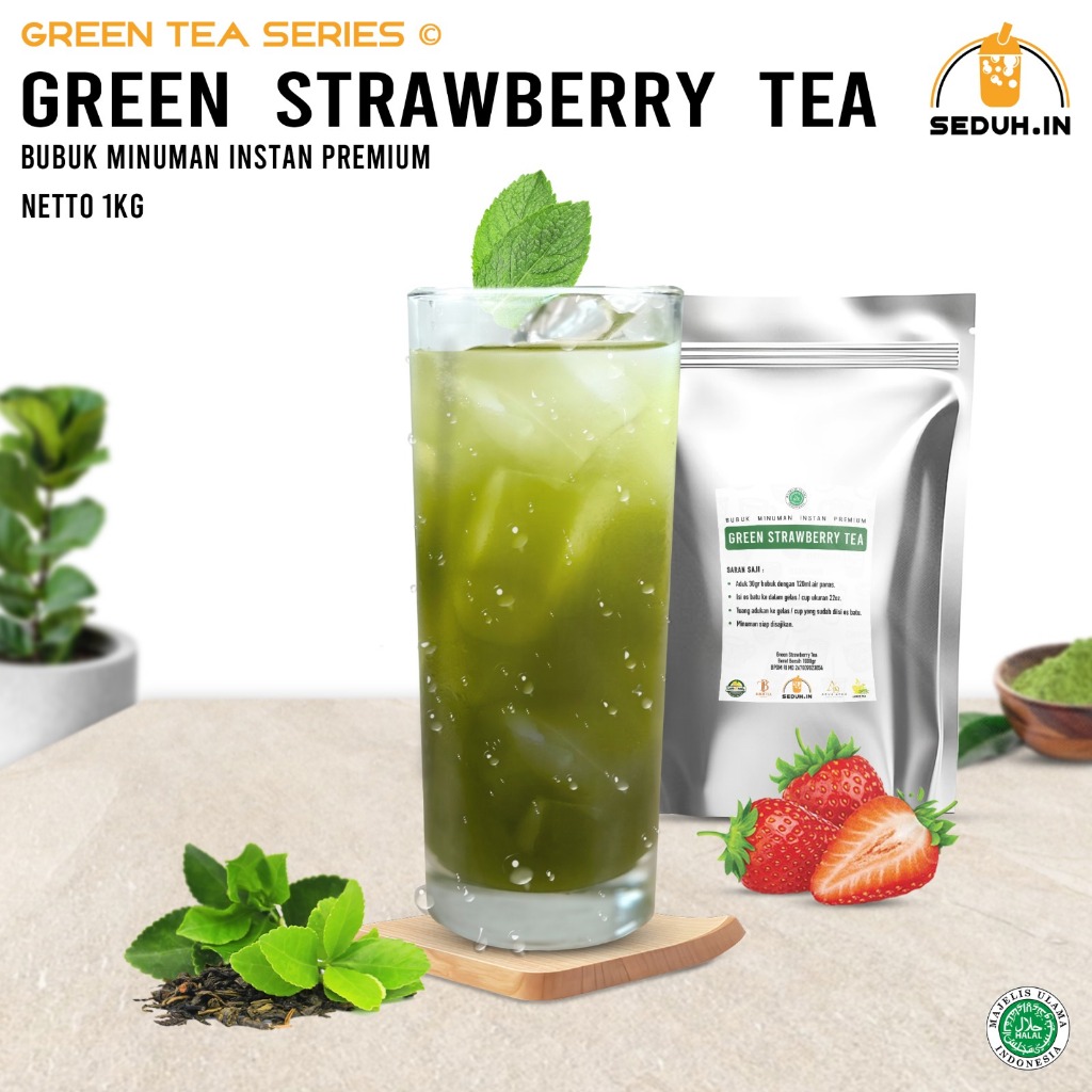 

RB Green Strawberry Tea 1kg / Bubuk Minuman Teh Hijau