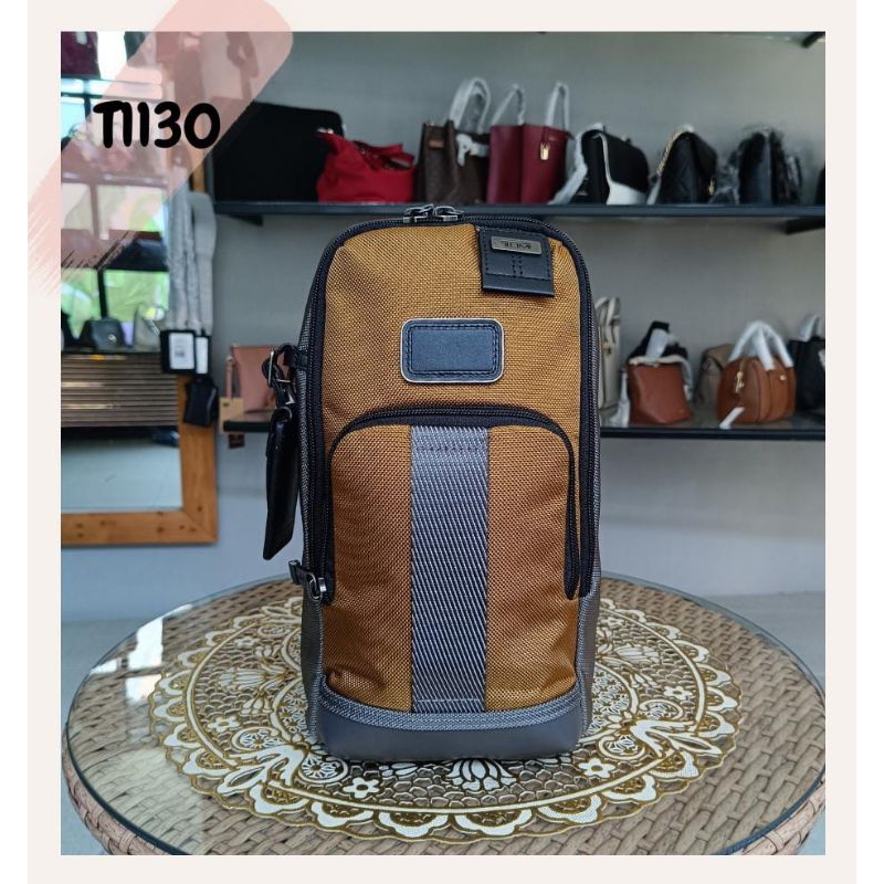 Fife Slim Sling Bag Grey Yellow