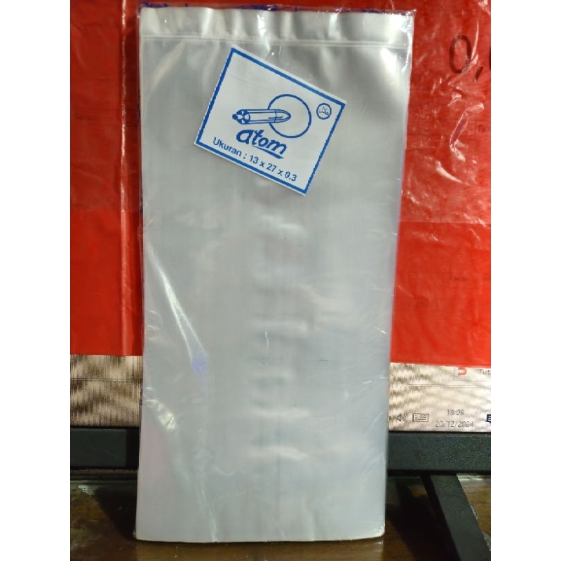 

ATOM PP Plastik Pembungkus 13 x 27 x 0.3 /Pcs