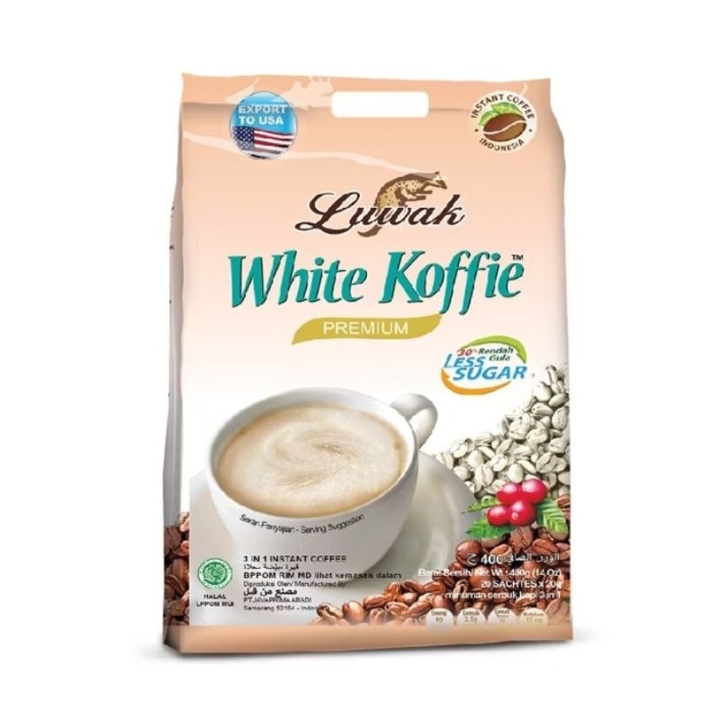 

GFD Luwak white koffie less sugar premium 19 sachet