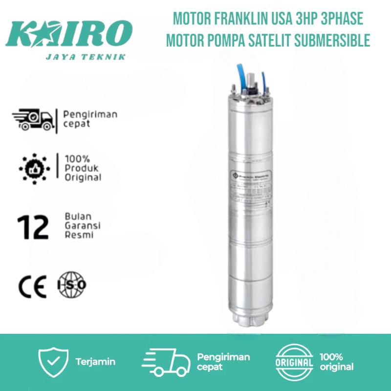 Motor Franklin USA 3HP 3PHASE Motor Pompa Satelit Submersible