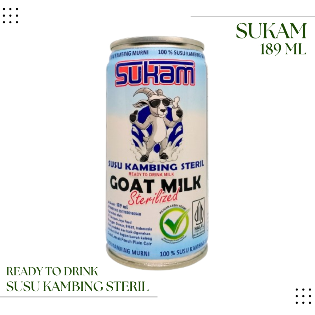 

SUKAM Susu Kambing Streril Cair Murni Original Siap Minum Goat Milk Ready To Drink - 189 ml