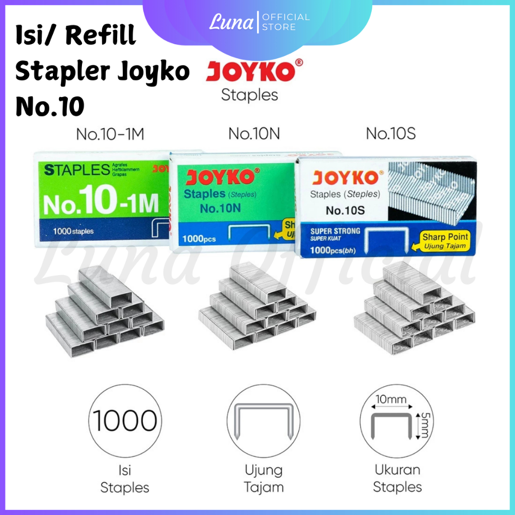 

Isi Staples Stapler Joyko No 10-1M Murah Isian Hekter HD10S Isi Stepler HD-10