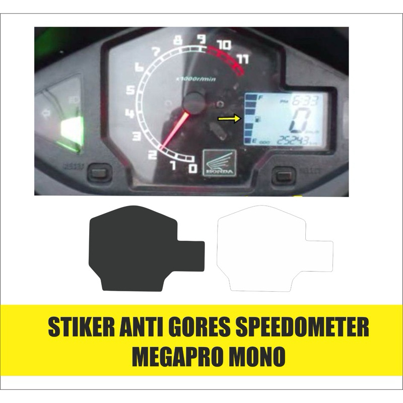Stiker Anti Gores Speedometer Megapro Mono/Pelindung Speedometer Megapro