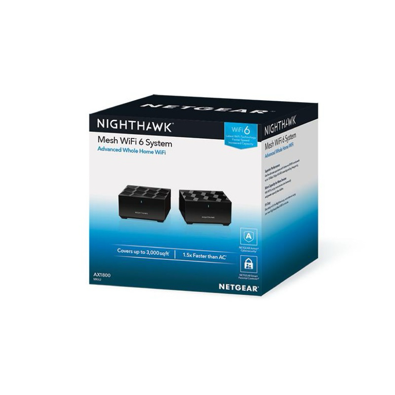 NETGEAR Nighthawk MK62 AX1800 Dual Band WiFi 6 Mesh System Router (2Pack)