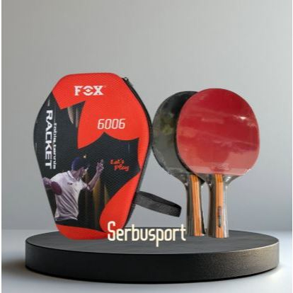 Bet Pingpong Fox 6006/ Bet Pingpong Tenis Meja isi 2 Tas Cover
