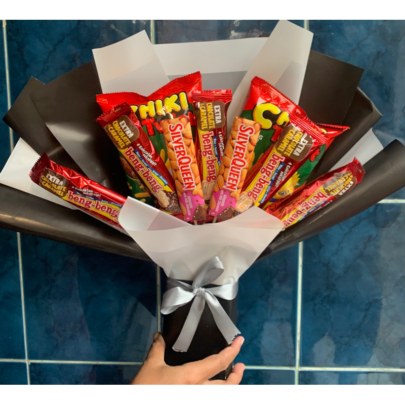 

Buket jajan murah silverquen beng beng murah