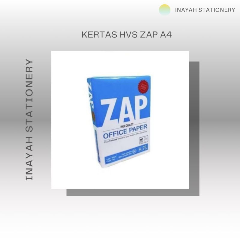 

KERTAS HVS ZAP A4 OFFOCE PAPER 1 RIM 500 LEMBAR Stationery Multifungsi Stationery Multifungsi