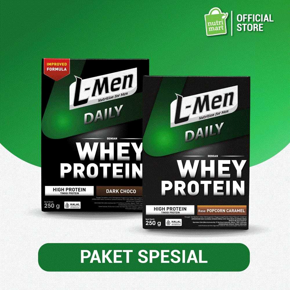 

PROMO !!! L-Men Daily Dark Chocolate 250g - 12g Whey Protein - 4 Serving