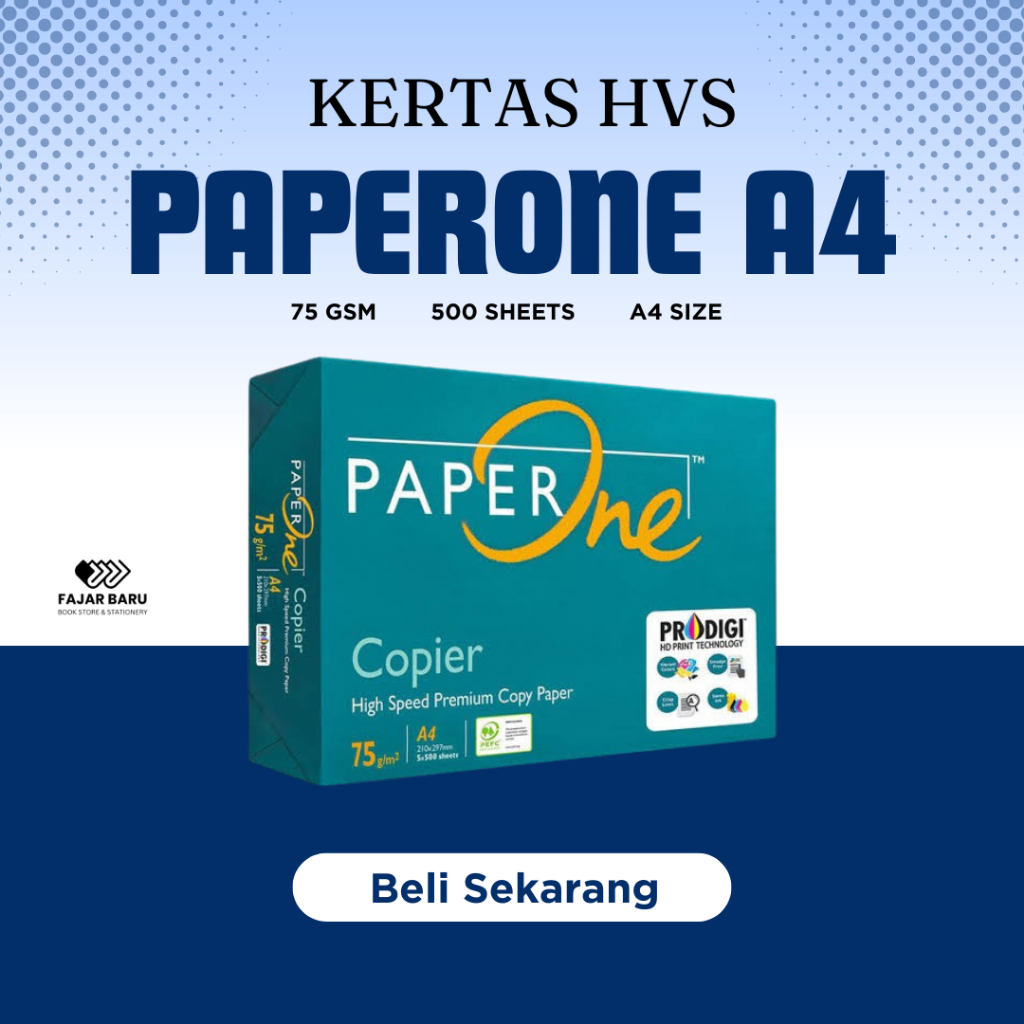 

[ RIM ] KERTAS HVS PAPERONE A4 7GSM