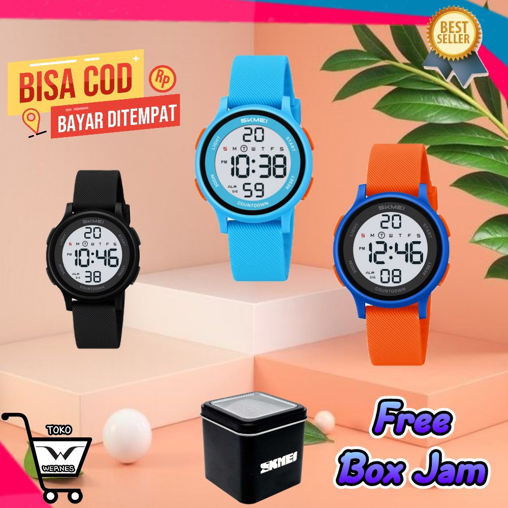 [ FREE KOTAK JAM ] SKMEI Kids Jam Tangan Anak Digital LED Sporty Anak Anak Laki Laki Perempuan Cowok