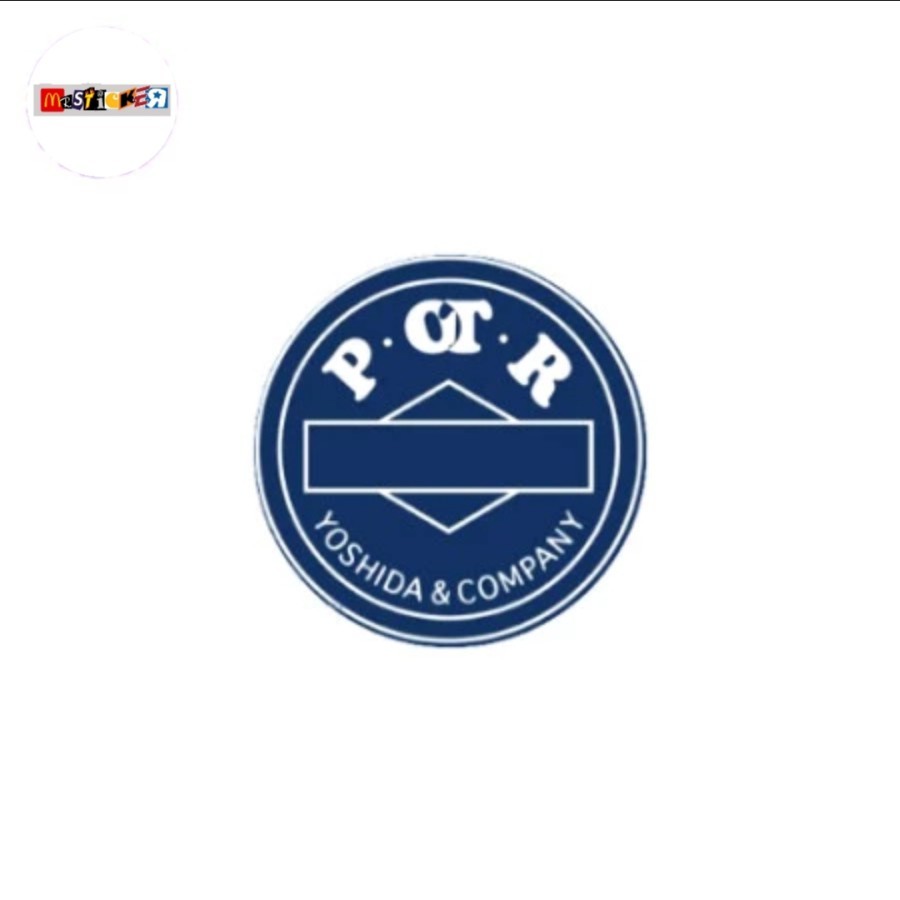 

sticker POTR Porter yoshida company tokyo japan logo rounded stiker