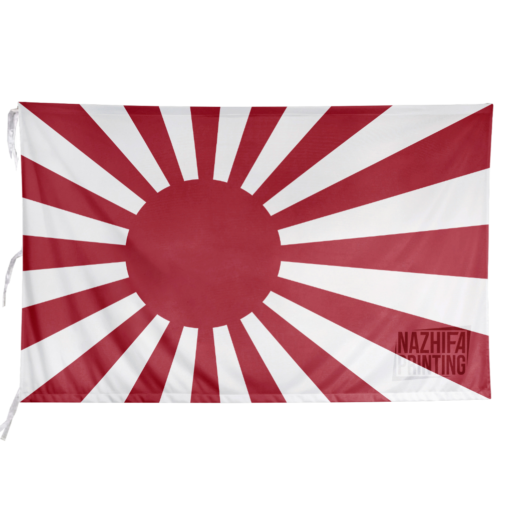 Bendera Angkatan Laut Jepang Era Perang Dunia II - Bendera Imperial Navy dengan Desain Matahari Terb
