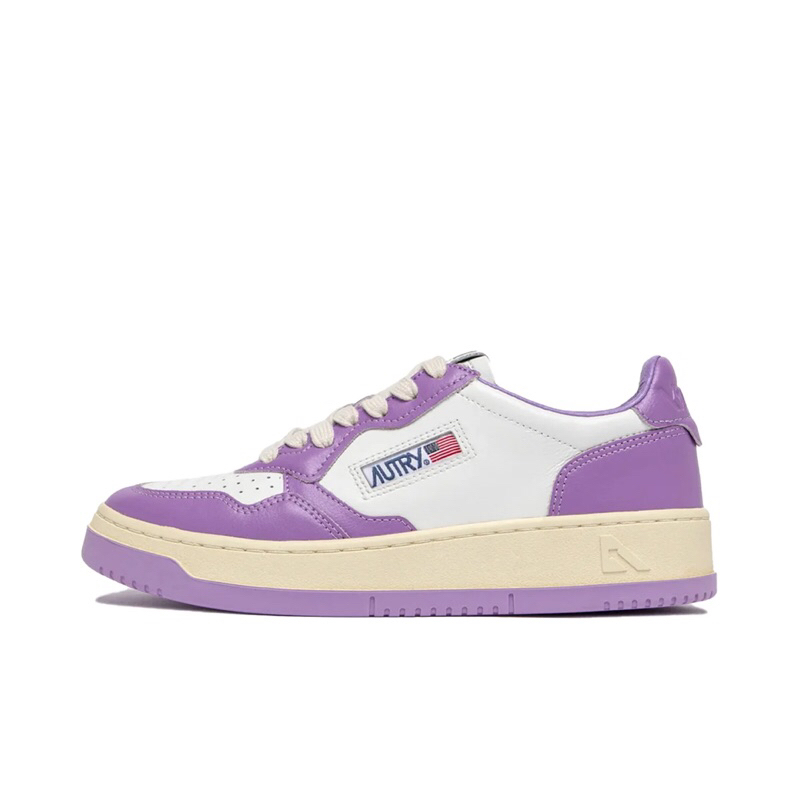 Autry Medalist Low Leather W White Lilac