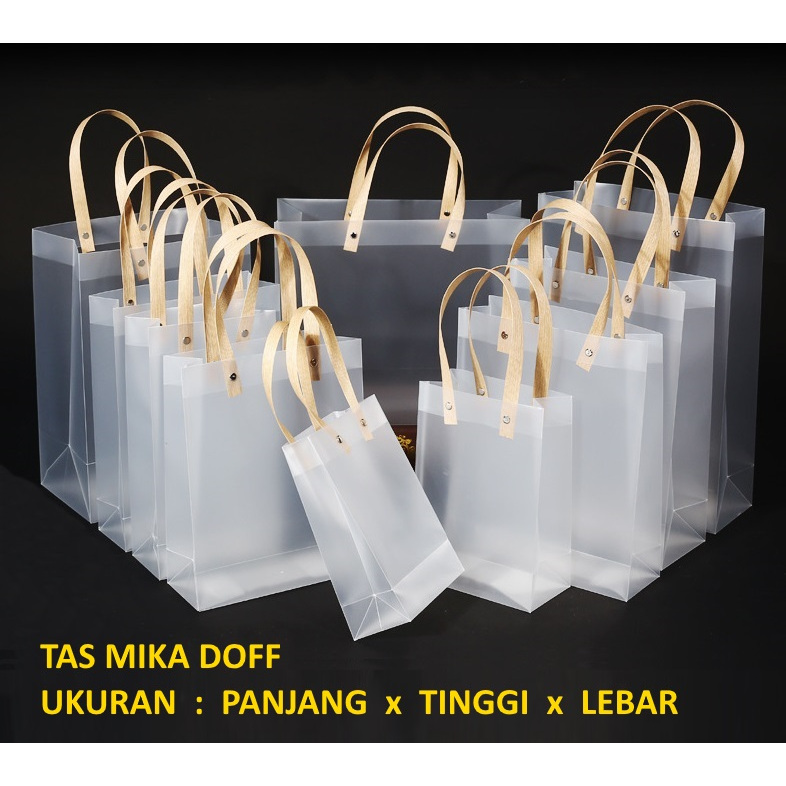 

Tas Mika Polos PP Doff | Goodie Bag | Tas Bingkisan | Tas Hampers | Tas Tenteng PP Doff Transparant