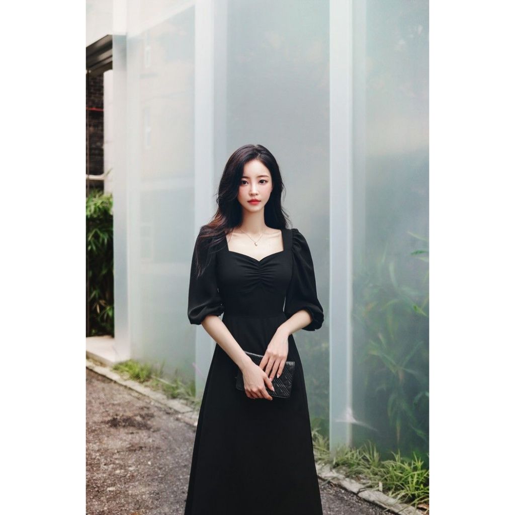 Maxi Dress Callista Korean Style Dress Natal Bigsize