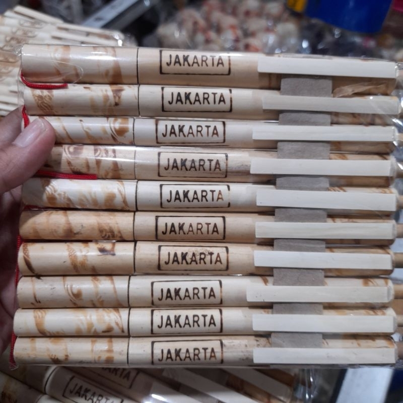 

Souvenir Bolpoin Bambu JAKARTA isi 10