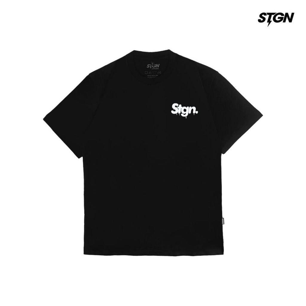 Steigen - Tshirt Forward kaos pria lengan pendek hitam cotton combed 24s
