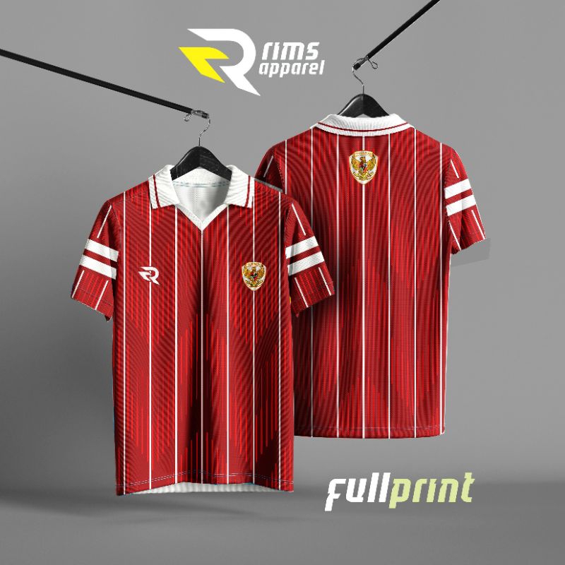 JERSEY TIMNAS INDONESIA FANTASY /  RETRO VINTAGE / Jersey timnas retro/ Jersey bola / Jersey casual 