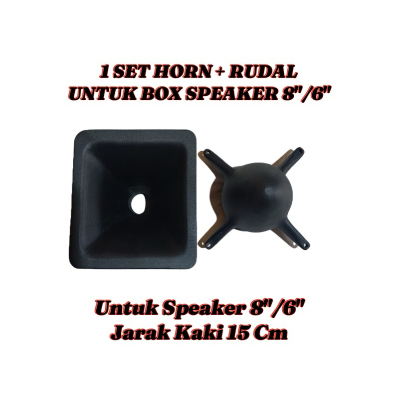 SPEAKER HORN + RUDAL(PHASEPLUG) BOX T 16 Untuk SPEAKER 8 IN (WarnaHitam)