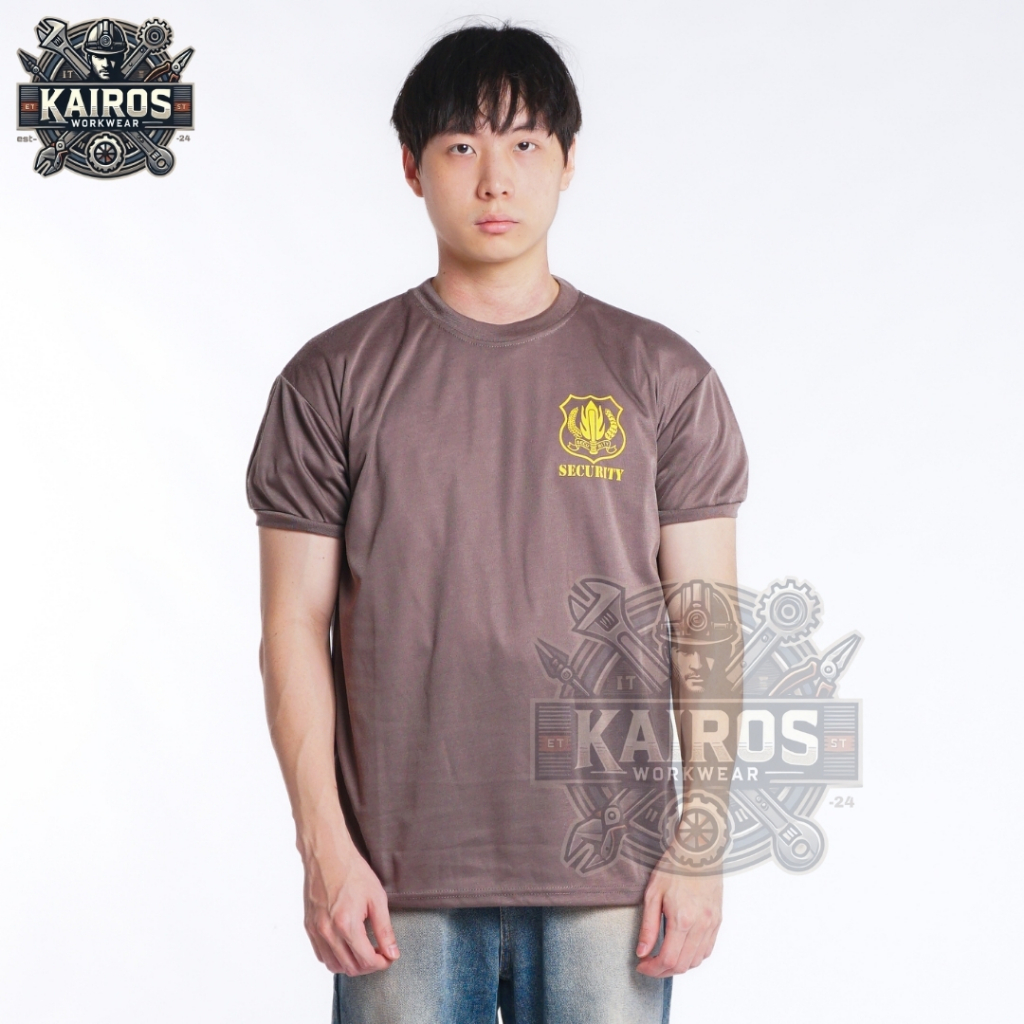 KAOS DALAM SECURITY COKLAT LENGAN PENDEK WANITA PRIA TERBARU