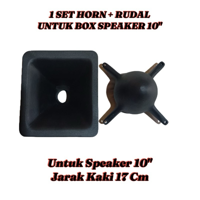 SEPASANG HORN + RUDAL ( PHASEPLUG )T 20 UNTUK SPEAKER 10 IN ( WARNA HITAM )