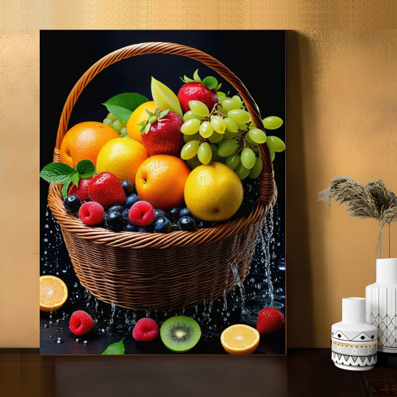 Hiasan Dinding Gambar Buah Buahan Bahan MDF untuk Pajangan Di Dapur Gb11