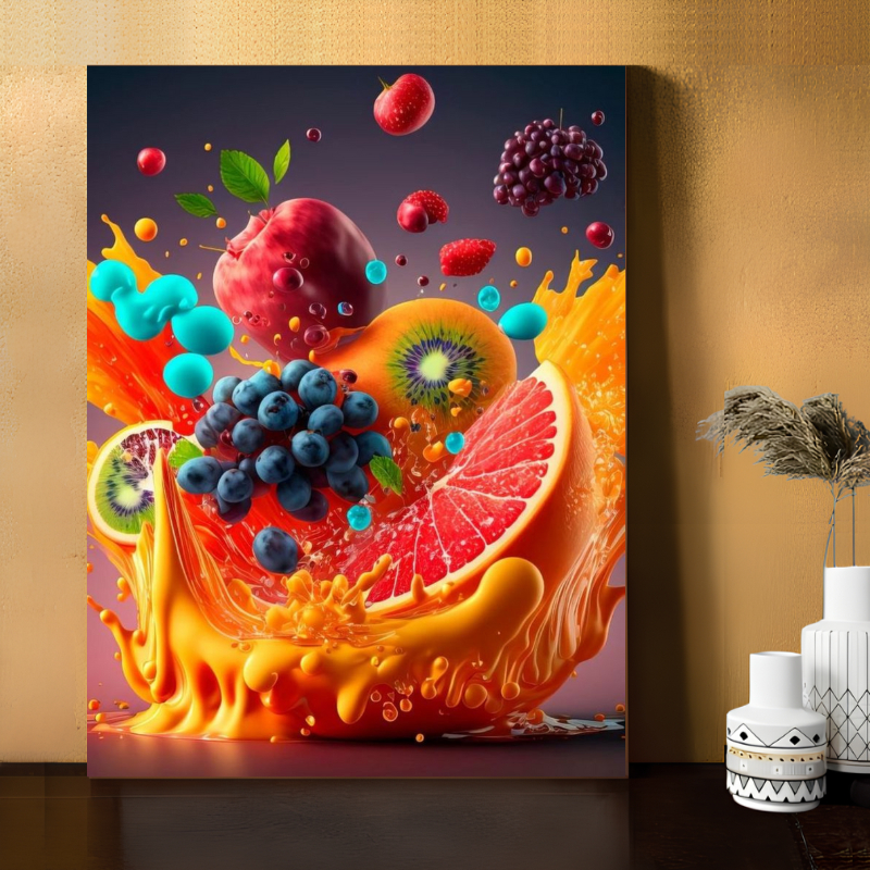 Hiasan Dinding Gambar Buah Buahan Bahan MDF Gb16