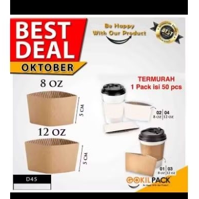 

Sleeve Pelindung Paper Hot Cup 8 oz 50 pcs Kertas Penahan PanasHarga yang tertera adalah harga per 50 pcsCocok Untuk Paper Hot Cup 8 - 9 ozWarna CoklatFood GradeTahan PanasSleeve terbuat dari bahan karton tebal,