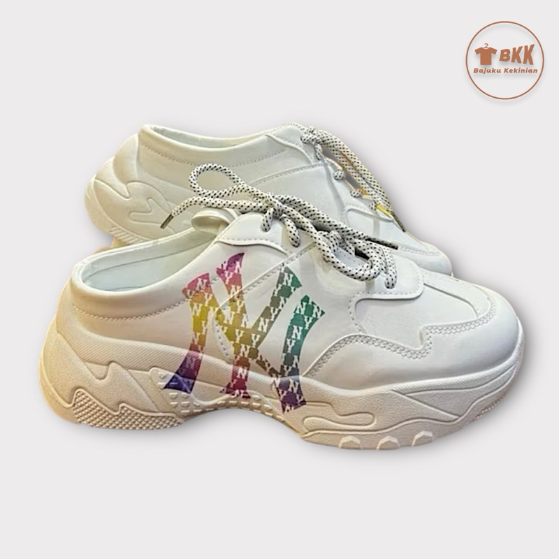 Slip On Wedges Wanita | Sepatu Sandal Korea Warna Putih&Beige | Sepatu Slip On Wanita alakoreanstyle