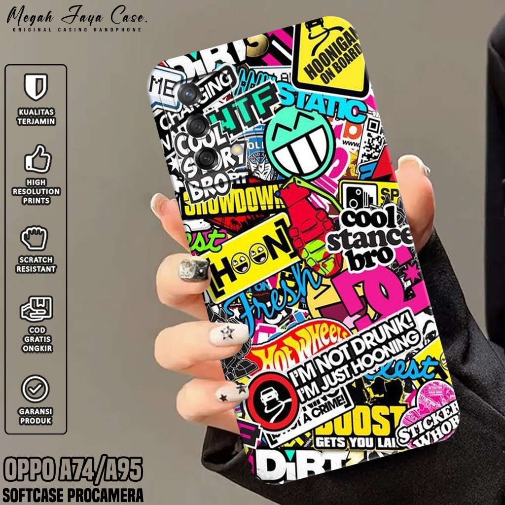 Softcase Oppo A74 / A95 4G - Case Hp Oppo A95 / A74 4G Motif GRAFF - Silikon Hp Oppo A95 - Case Hp O
