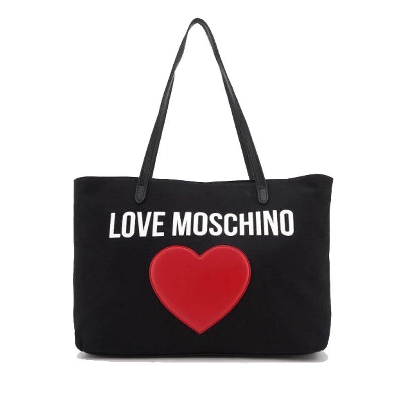 Tote Bag Besar Hitam Kanvas Moschino Original Murah