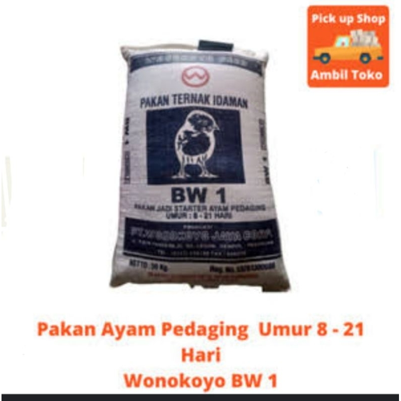 Bw-1 Wonokoyo pur ayam starter pedaging pakan unggas 1kg
