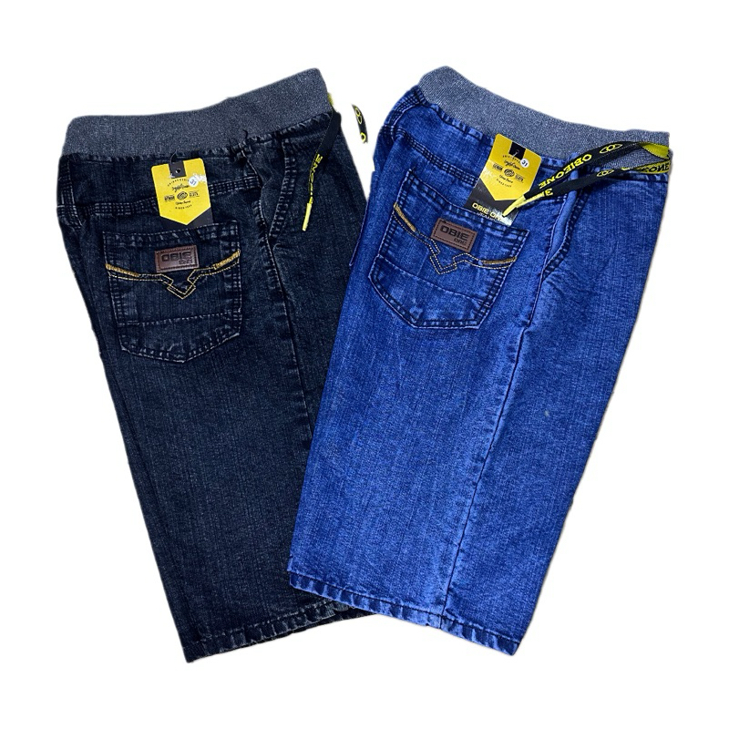 celana pendek pria / celana pendek pria pinggang karet / celana pendek denim pria