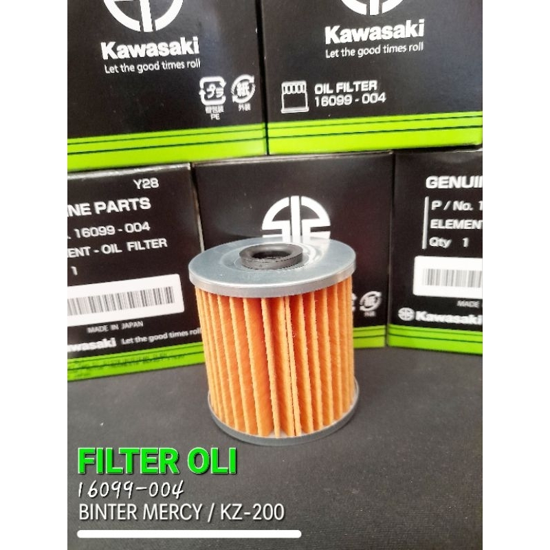 FILTER OLI OIL BINTER MERCY MERZY KZ200 KZ 200 ORIGINAL KAWASAKI 16099-004