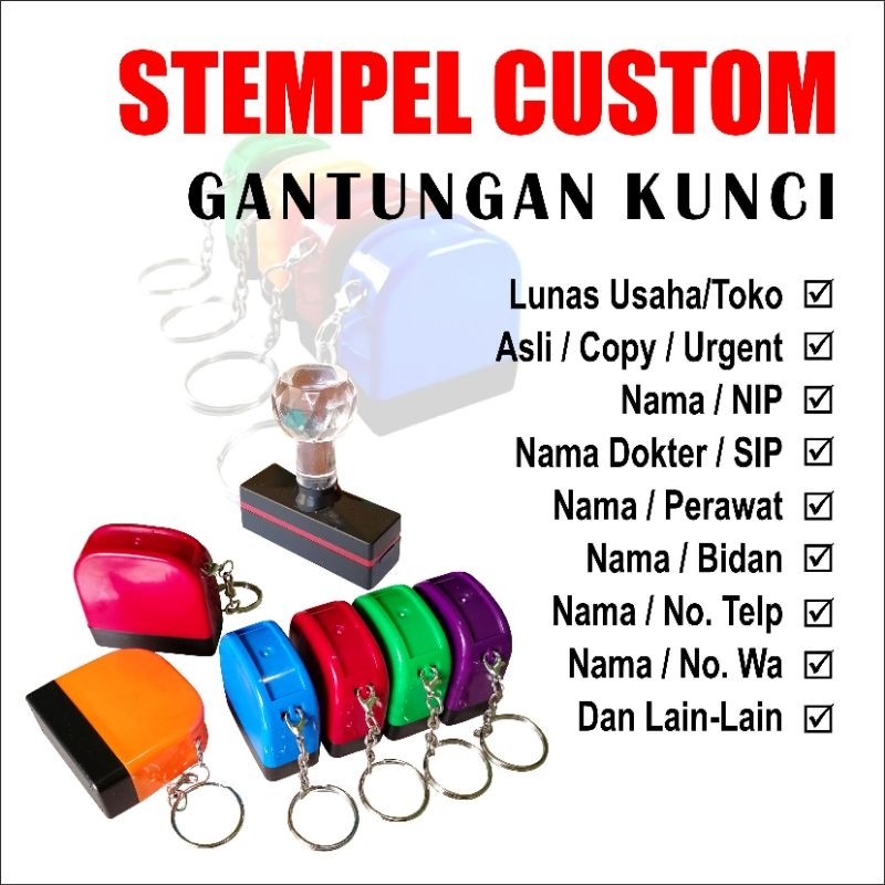 

STEMPEL NAMA | LUNAS | DOKTER | BIDAN | PERAWAT | NIP | STEMPEL GANTUNGAN KUNCI