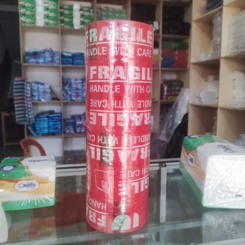 

Lakban/Selotip Fragile merah