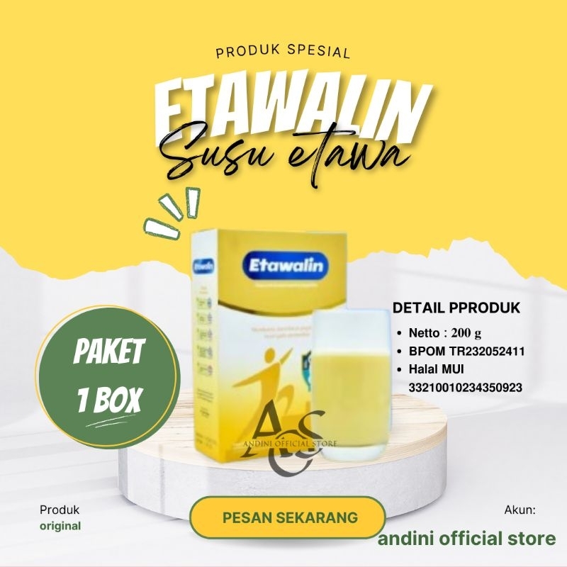 

ETAWALIN original susu kambing etawa atasi nyeri sendi dan tulang PAKET 1 BOX