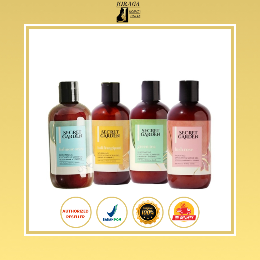 Secret Garden Exfoliating Scrub Gel Body Scrub Lulur Badan Whitening