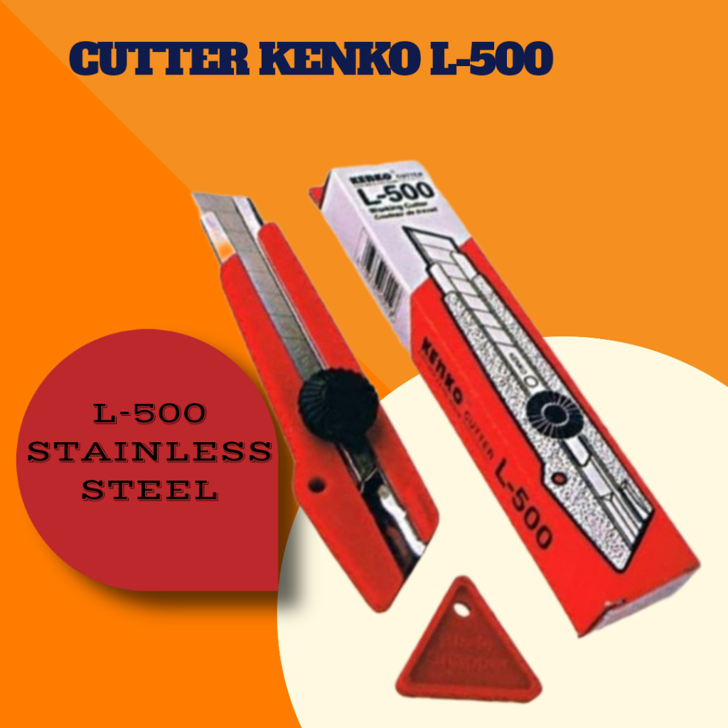 

CUTTER BESAR KENKO L 500 / PISAU CUTER BESAR L-500 / PISAU KATER L500 BESAR