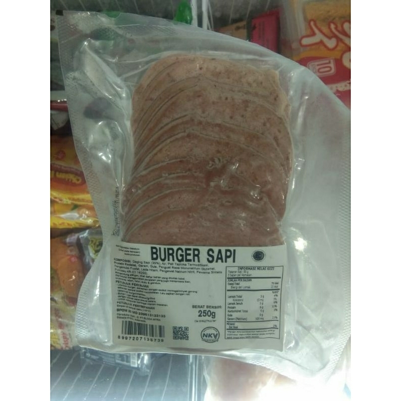 

Burger Sapi polos dari bernardi isi 10, berat 250g