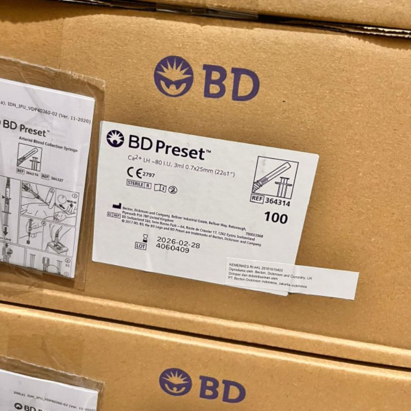 BD vacutainer preset