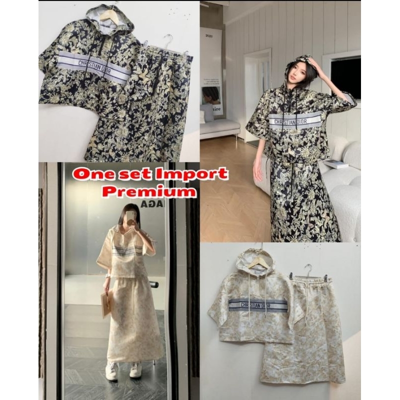 One Set Rok Abatrak  Lp Bahan Katun Allsize