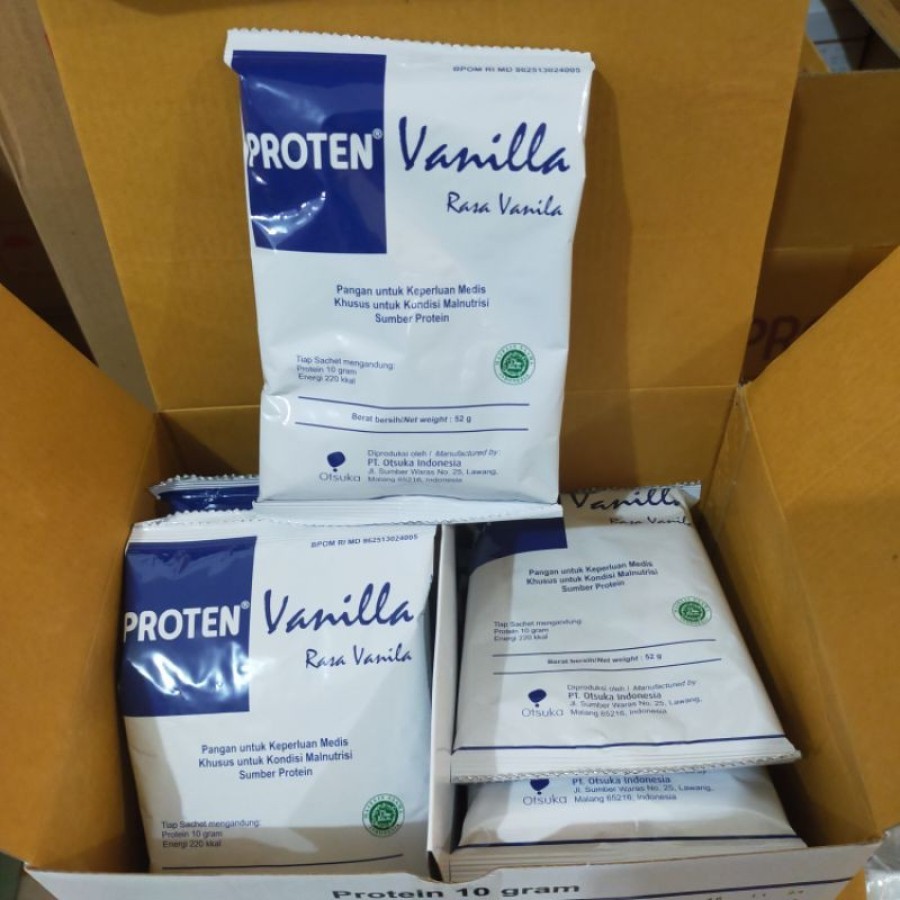 

SUSU PROTEN VANILA PER SACHET ISI 52 G