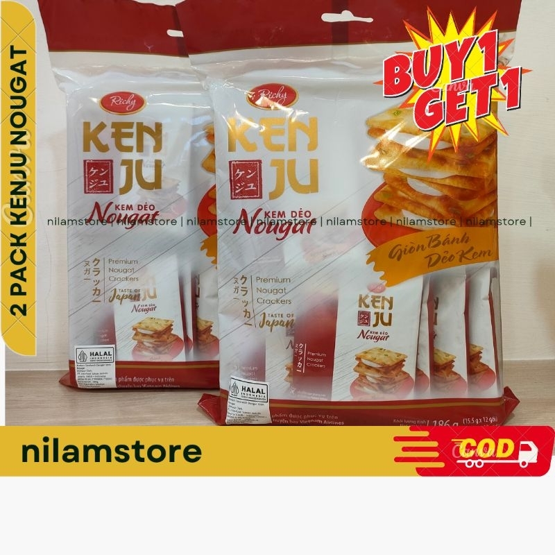 

2 PACK Kenju Nougat Cracker isi 12 import Vietnam