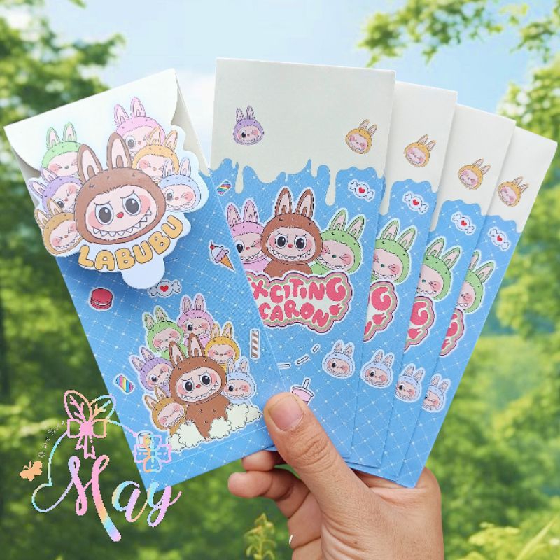 

isi 5 pcs NEW AMPLOP KARAKTER LABUBU, Lebaran, Natal, imlek